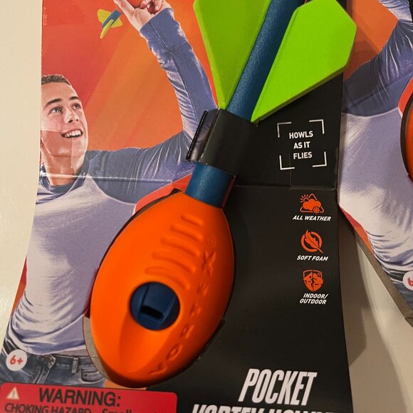 Nerf Mini Foam Vortex Aero Howler Football (TWO!) Whistling Sports Toy (new/h) - Picture 2 of 9